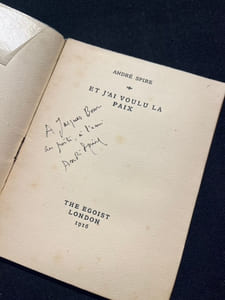 Et j'ai voulu la paix.