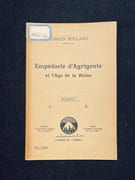 Empédocle d'Agrigente et l'âge de la haine. par ROLLAND Romain: