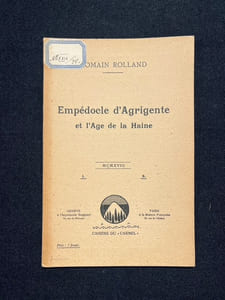Empédocle d'Agrigente et l'âge de la haine.