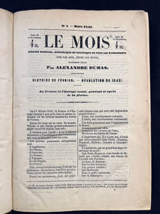 Le Mois. Résumé mensuel, historique et politique de tous les événements, jour par jour, heure par heure. Entièrement rédigé par Alexandre Dumas.