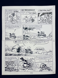 Marc Lebut et son voisin. Planche originale.