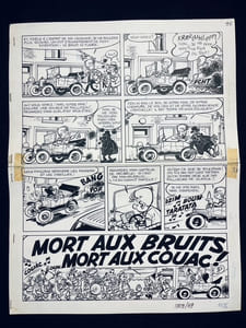 Marc Lebut et son voisin. Planche originale.