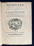 Mémoires sur les objets les plus importans de l'Architecture. par PATTE Pierre: - Image 2