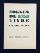 Dignes de vivre. par ÉLUARD Paul: - Image 1