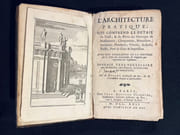 L'architecture pratique, qui comprend le détail du toisé, & du devis des ouvrages de massonerie, charpenterie, menuiserie, serrurerie, plomberie, vitrerie, ardoise, tuille, pavé de grais & impression. Avec une explication de la coutume sur le titre des servitudes & rapports qui regardent les bâtiments. par BULLET Pierre: - Image 2