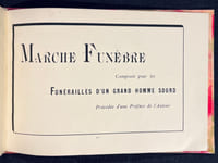 Album primo-avrilesque composé 1° D'une spirituelle préface par l'auteur ; 2° De sept magnifiques planches gravées en taille-douce et de différentes couleurs ; 3° D'une seconde Préface presque aussi spirituelle que la première, et enfin D'une marche funèbre spécialement composée pour les funérailles d'un grand homme sourd.