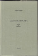 Leçons de simplicité. par WANDELÈRE Frédéric: - Image 1