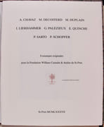 8 estampes originales pour la Fondation William Cuendet & Atelier de St-Prex. par PALÉZIEUX Gérard de: - Image 1