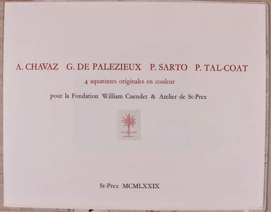 4 aquatintes originales en couleurs. Pour la Fondation William Cuendet & Atelier de St-Prex.