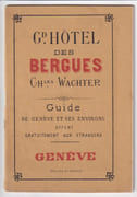 Guide de Genève et ses environs offert gratuitement aux étrangers. par [GENÈVE; GRAND HÔTEL DES BERGUES]: - Image 1