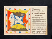 Carte postale pour le troisième congrès mondial de la paix. par PICASSO Pablo: - Image 1