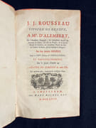 J. J. Rousseau citoyen de Genève, à Mr. d’Alembert [...] sur son article Genève dans le VIIme volume de l’Encyclopédie, et particulièrement sur son projet d’établir un théâtre de comédie en cette ville. par ROUSSEAU Jean-Jacques: - Image 2