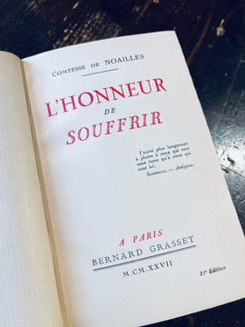 L'honneur de souffrir.. NOAILLES Anna de: