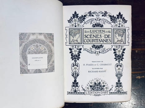 Scènes de courtisanes.. LUCIEN de Samosate: