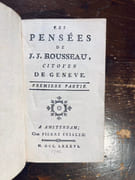 Les pensées de J.-J. Rousseau, citoyen de Genève. par ROUSSEAU Jean-Jacques: - Image 1