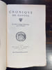 Cronique de Savoye.. PARADIN Guillaume, Chanoine de Beaujeu: