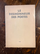 Le déshonneur des poètes. par PÉRET Benjamin:
