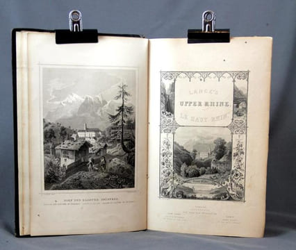 Le Rhin et ses bords. Depuis les sources du Rhin jusqu’à Mayence. Collection de vues pittoresques (... ) accompagnées d’un texte historique et ...