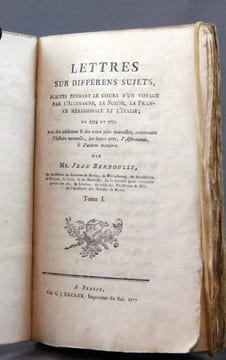 Lettres sur différens sujets, écrites pendant le cours d’un voyage par l’Allemagne, la Suisse, la France méridionale et l’Italie; en 1774 et 1775. ...