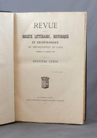 Revue de la Société littéraire, historique et archéologique du Département de l’Ain. Fondée le 9 janvier 1872. Deuxième année.