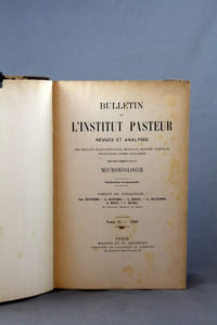 Bulletin de l’Institut Pasteur. Revues et analyses des travaux de bactériologie, médecine, biologie générale, physiologie, chimie biologique dans leurs rapports avec la microbiologie. Tome IV.