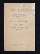 Rapport technique de l'expérience de survie prolongée en mer à bord de l'Hérétique en 1952. par BOMBARD Alain: - Image 1