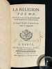 La religion, poëme. [Suivi de] Poësies nouvelles [sic].. RACINE Louis: