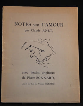 Notes sur l’amour.. ANET Claude: