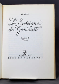 L’Enseigne de Gersaint.. ARAGON Louis:
