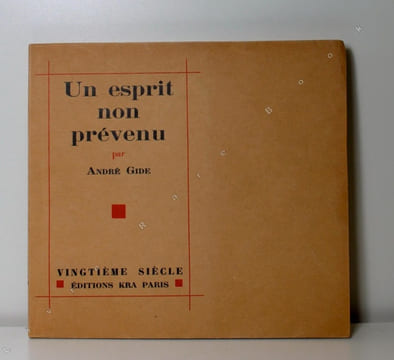 Un esprit non prévenu.. GIDE André:
