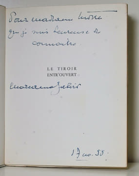 Le tiroir entr’ouvert. (... ) Avec trente et une lettres inédites de R. -M. Rilke.. GILBERT Marianne; BRION Marcel (intro.); BRIOD Blaise (trad.):
