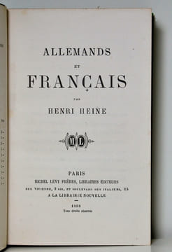 Allemand et Français.. HEINE Henri: