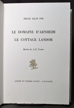 Le domaine d’Arnheim. Le cottage Landor.. POE Edgar Allan; BAUDELAIRE Charles (trad.):