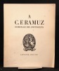 A C.-F. Ramuz. Hommage des Zofingiens.. [RAMUZ Charles-Ferdinand]; Marcel Raymond; Elie Gagnebin; Henri Pourrat; André Gide; Gerard Buchet; André ...