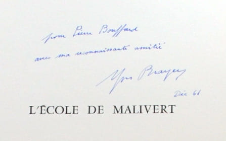 L’école de Malivert.. CHAMSON André: