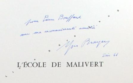L’école de Malivert.. CHAMSON André: