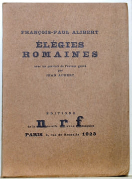 Elégies romaines.. ALIBERT François-Paul: