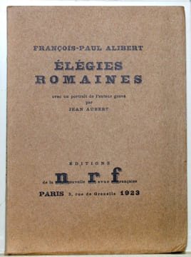 Elégies romaines.. ALIBERT François-Paul: