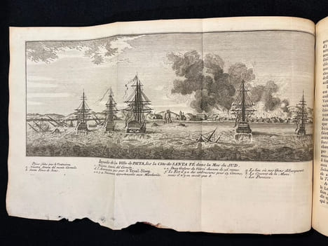 Voyage autour du monde fait dans les années MDCCXL, I, II, III, IV. Par George Anson, présentement Lord Anson, commandant en chef d'une escadre ...