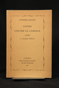 Lettre contre la Cabbale adressée à Jacques Prevel.