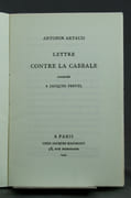 Lettre contre la Cabbale adressée à Jacques Prevel. par ARTAUD Antonin: - Image 2