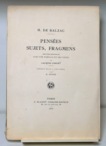 Pensées, Sujets, Fragmens.