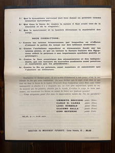 Manifeste des peintres futuristes.
