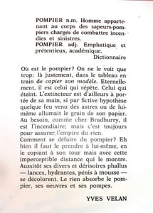 Le pompier, ses oeuvres et ses pompes.