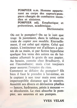 Le pompier, ses oeuvres et ses pompes.. BUENO Antonio & VELAN Yves: