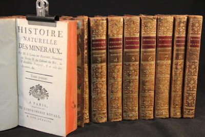 Oeuvres complètes. Histoire naturelle générale et particulière - Histoire naturelle des oiseaux - Histoire des animaux quadrupèdes - Histoire naturelle des minéraux - Histoire naturelle des quadrupèdes ovipares et des serpens [sic].