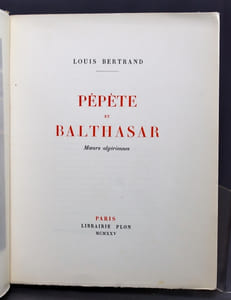 Pépète et Balthasar, moeurs algériennes.