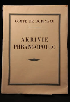 Akrivie Phrangopoulo.. GOBINEAU Comte de: