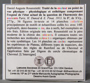 Traité de la couleur au point de vue physique - physiologique et esthétique comprenant l'exposé de l'état actuel de la question de l'harmonie des couleurs. par ROSENSTIEHL Daniel Auguste: - Image 3