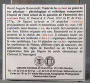 Traité de la couleur au point de vue physique - physiologique et esthétique comprenant l'exposé de l'état actuel de la question de l'harmonie des couleurs. par ROSENSTIEHL Daniel Auguste: - Image 6